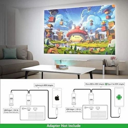 Portable LED Mini Projector Mini LCD Projector Full HD Projector, 3200 Lumens