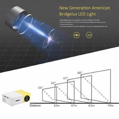 Portable LED Mini Projector Mini LCD Projector Full HD Projector, 3200 Lumens